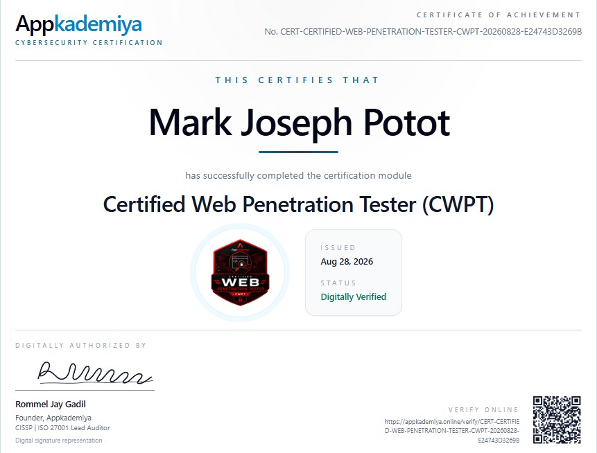 Web Penetration Tester